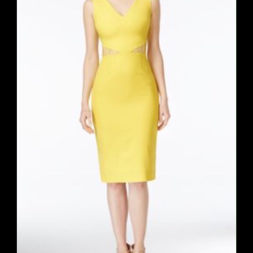 Yellow Cutout dress